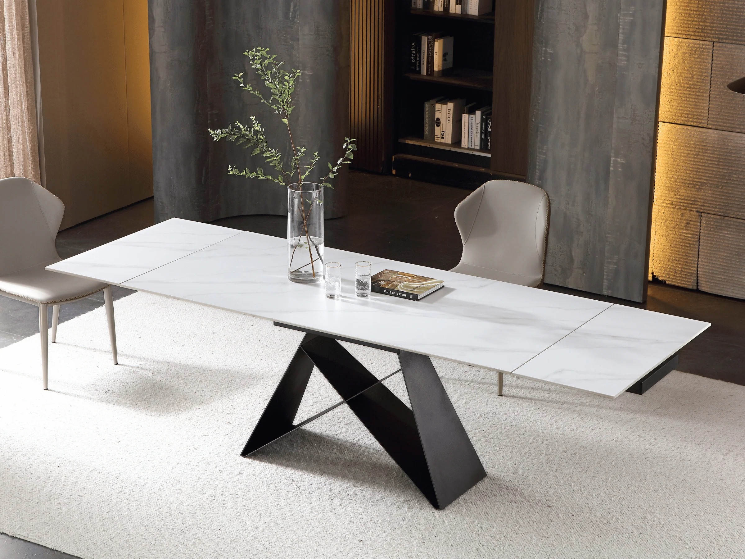 Tableamangerenceramiqueextensiblecouleurblancch