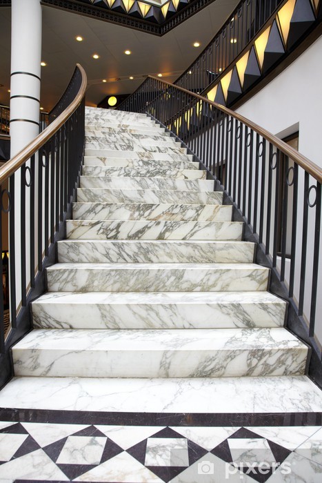 White marble stair in luxury interior